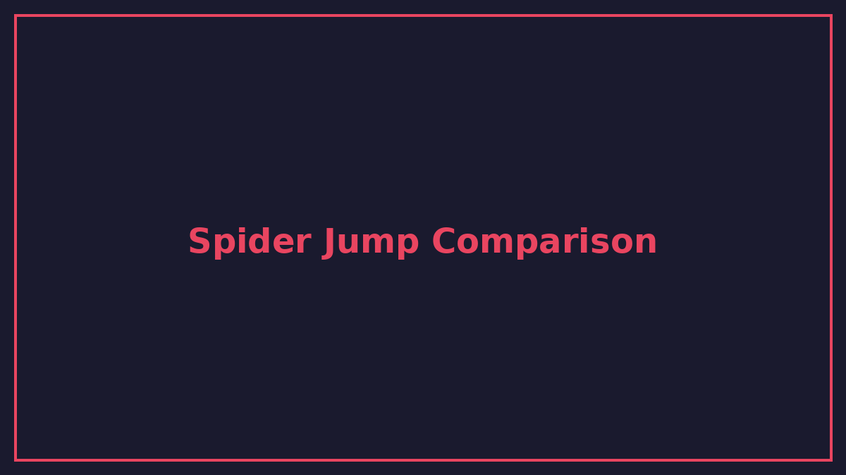 Spider jump comparison